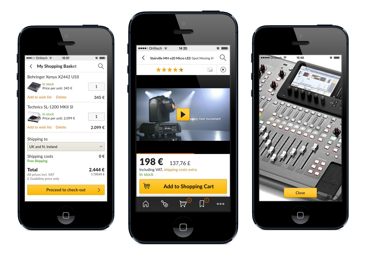 Thomann Official - Entwicklung der Mobile-Shopping-Apps